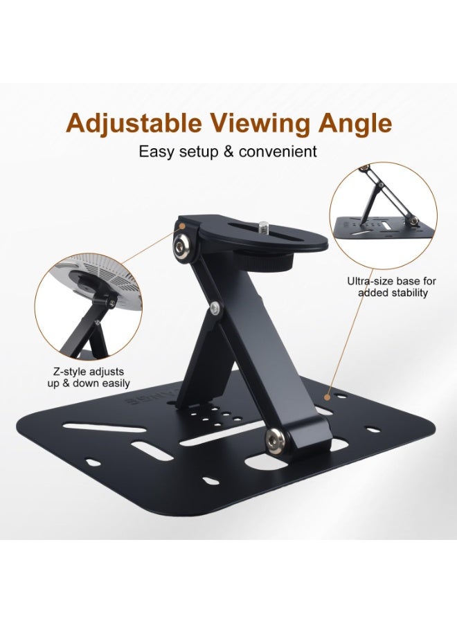DUNISO Projector Wall Mount,Vertically Mounted Projector Bracket,Foldable Metal Projector Stand,Camera Bracket Mini Projector Bracket,with 1/4-Inch Thread,with Strong Load-Bearing Capacity,for Family and Personal Use - Image 5